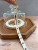 Goodwood vintage cheese board charcuterie wooden wood glass flowers floral dessert tray