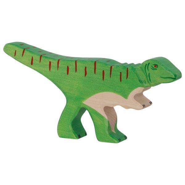 allosaurus dinosaur green red 80333 holztiger figurine wooden