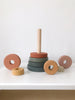 Meadow ring children kid stacker ring sabo concept rainbow natural wooden building stacking toy 
