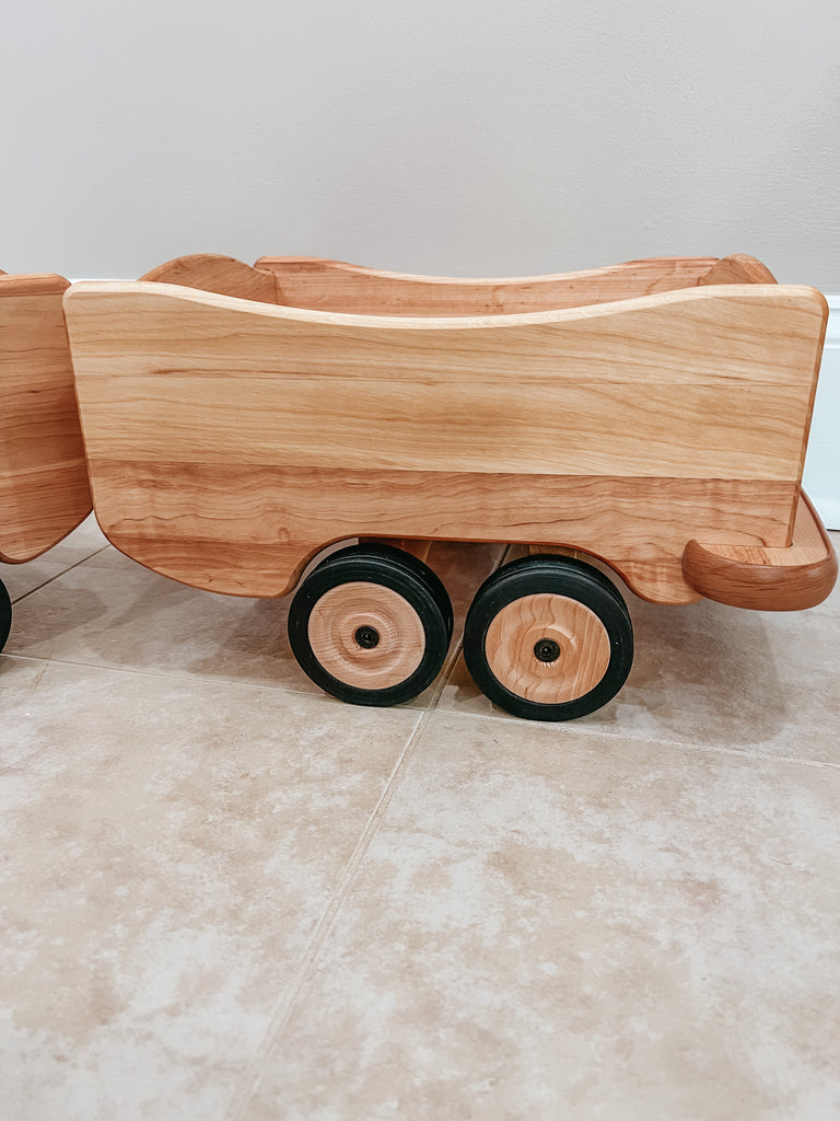 Drewart car vehicle truck with trailer wheels maileg camping toy vehicle car large play hand made wood wooden little poland