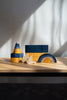 Ukraine Ukrainian blocks mini wooden stacking block set blue yellow donation play children kid
