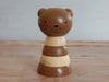Wooden bear stacker children toy brown wee gallery