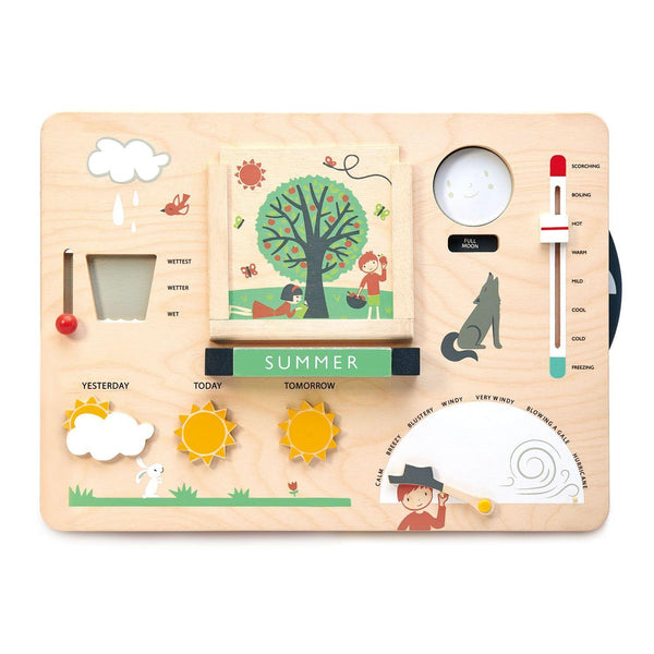 Weather moon climate children kid toy board daily tender leaf moon play temperature rain sun weather watch