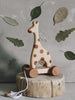 Wooden giraffe pull toy spotted on wheels children tateplota zoo natural hand made