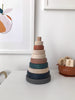 Wooden ring stacker terracotta pink blue stacking kid toy children sabo concept