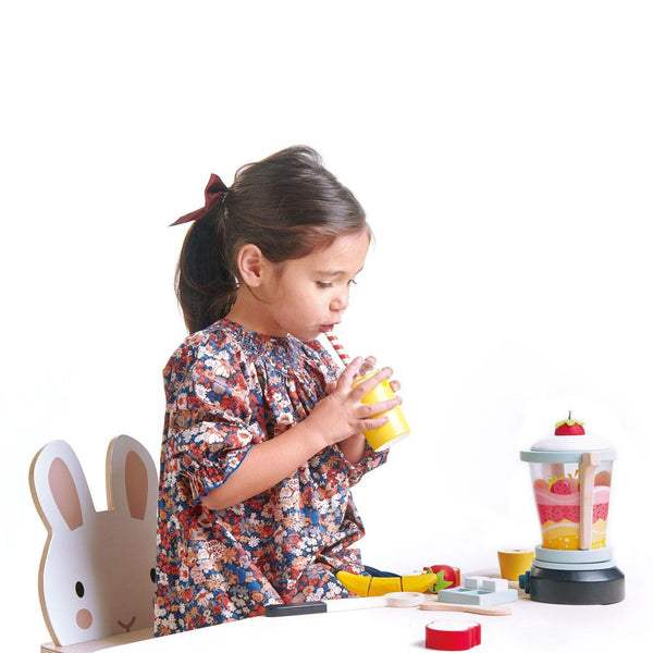 Fruit smoothie blender children kid toy tender leaf play strawberry banana orange ice kitchen