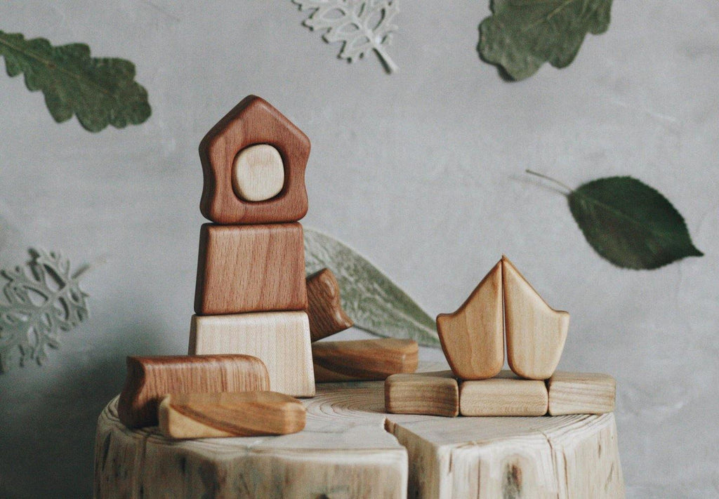 Lighthouse mosaic wooden puzzle toy tateplota display natural