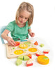 Citrus math fraction learning knife orange lemon melon apple lime play kid children toy wood wooden tender leaf