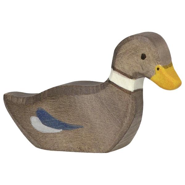 duck swimming drake animal pet lake 80024 wooden holztiger figurine