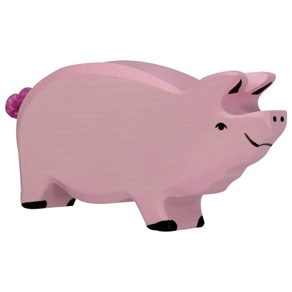 boar pig holztiger 80064 pink figure figurine toy wooden