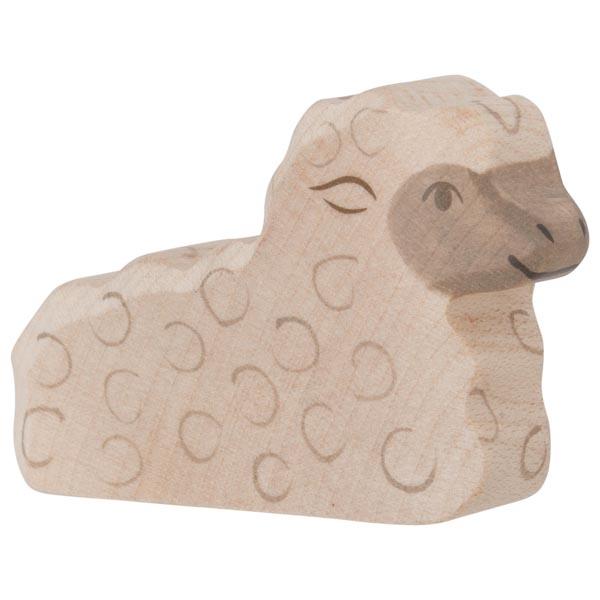 lamp lying sheep animal pet farm 80077 wooden holztiger figurine