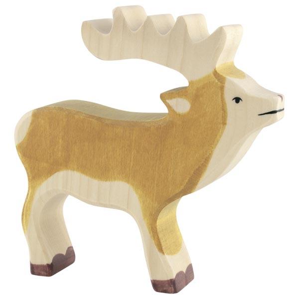 stag reindeer deer antlers animal forest 80088 wooden figurine holztiger santa toy sleigh