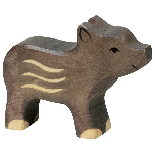young boar pig forest animal 80093 wooden figurine holztiger