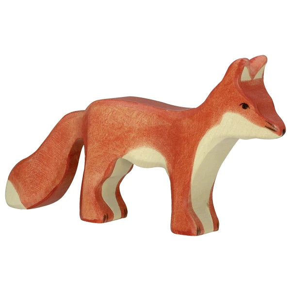 fox standing red tan orange 80095 holztiger woodland