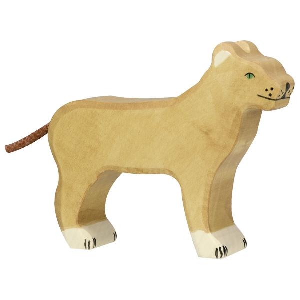 lioness lion zoo animal safari 80140 wooden holztiger figurine