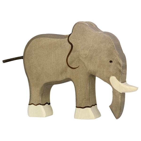 elephant standing zoo safari 80147 wooden holztiger figurine