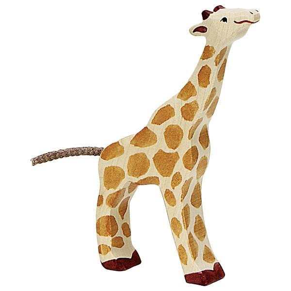 giraffe small feeding zoo animal 80157 wooden holztiger figurine