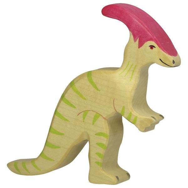 parasaurolophus holztiger dinosaur figure figurine green red toy play