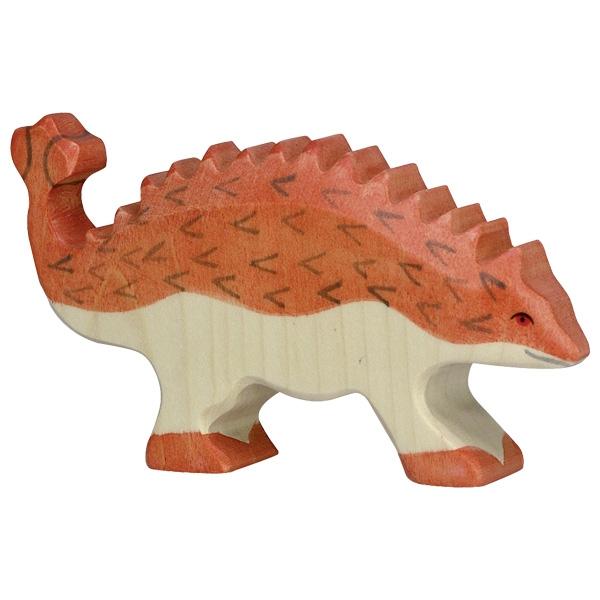 ankylosaurus red dinosaur 80341 figurine wooden holztiger