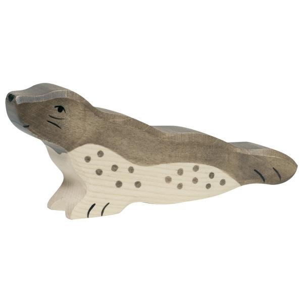seal head forward ocean sea gray lion 80350 wooden figurine holztiger