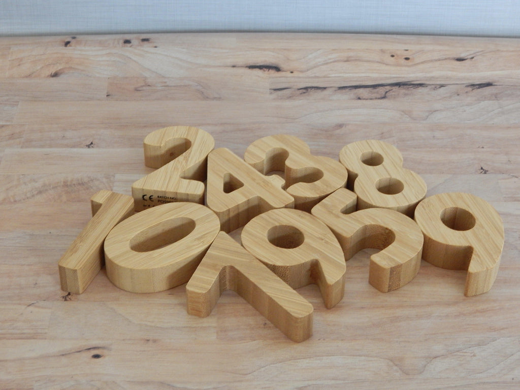 Numbers toy math learning bamboo wee gallery wooden natural
