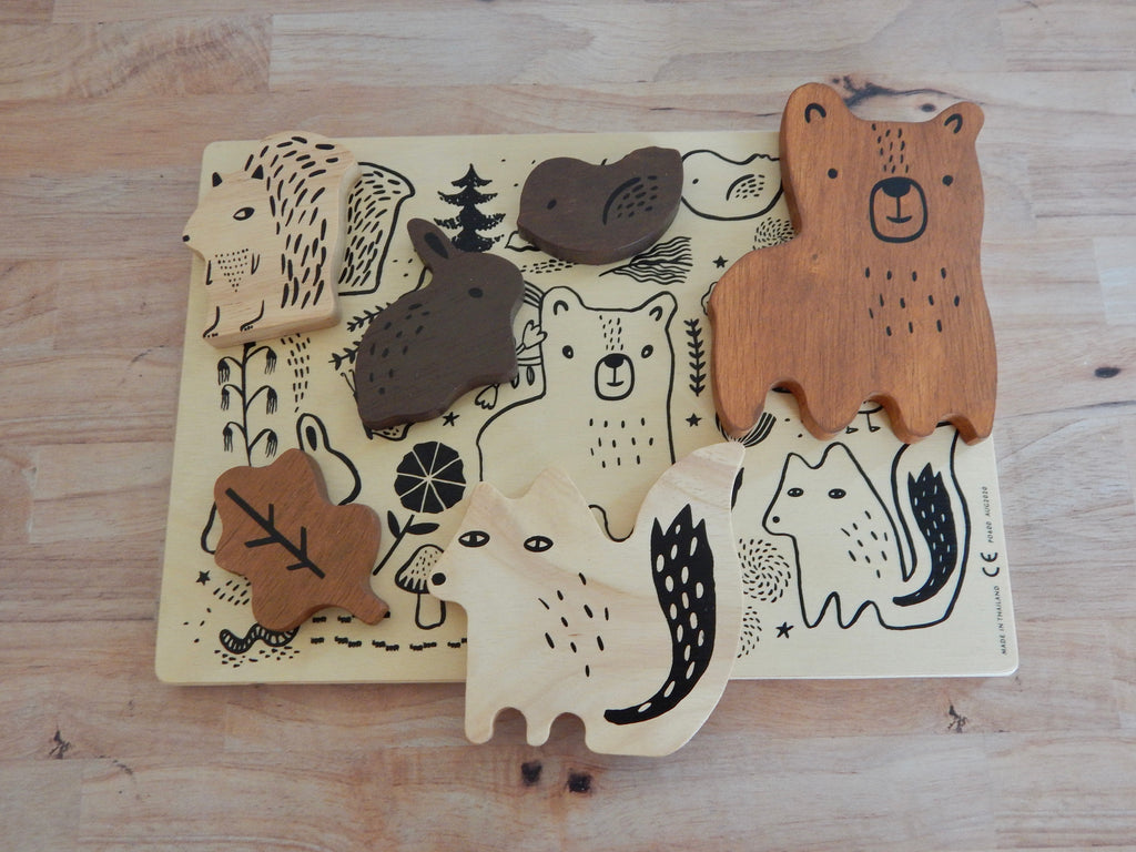 Woodland creature animal bear squirrel puzzle toy children wee gallery