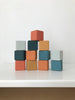 lagoon mini wooden block stacking set sabo concept blue orange pink wooden building toy play