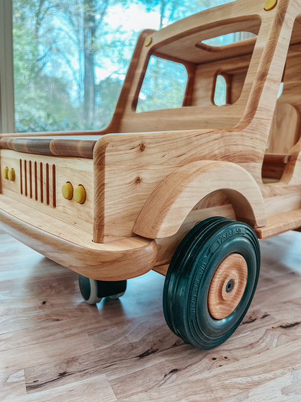 Drewart off road jeep car wheels maileg camping toy vehicle car large play hand made wood wooden little poland
