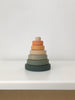 Jungle Mini Ring Stacker orange green tan wooden children toy sabo concept stacking building