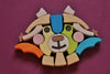 Wooden bear rainbow puzzle mosaic toy blocks children skandico