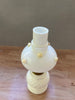 Vintage oil lamp yellow rose milk glass hurricane antique