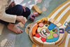 Wooden bear rainbow puzzle mosaic toy blocks children skandico