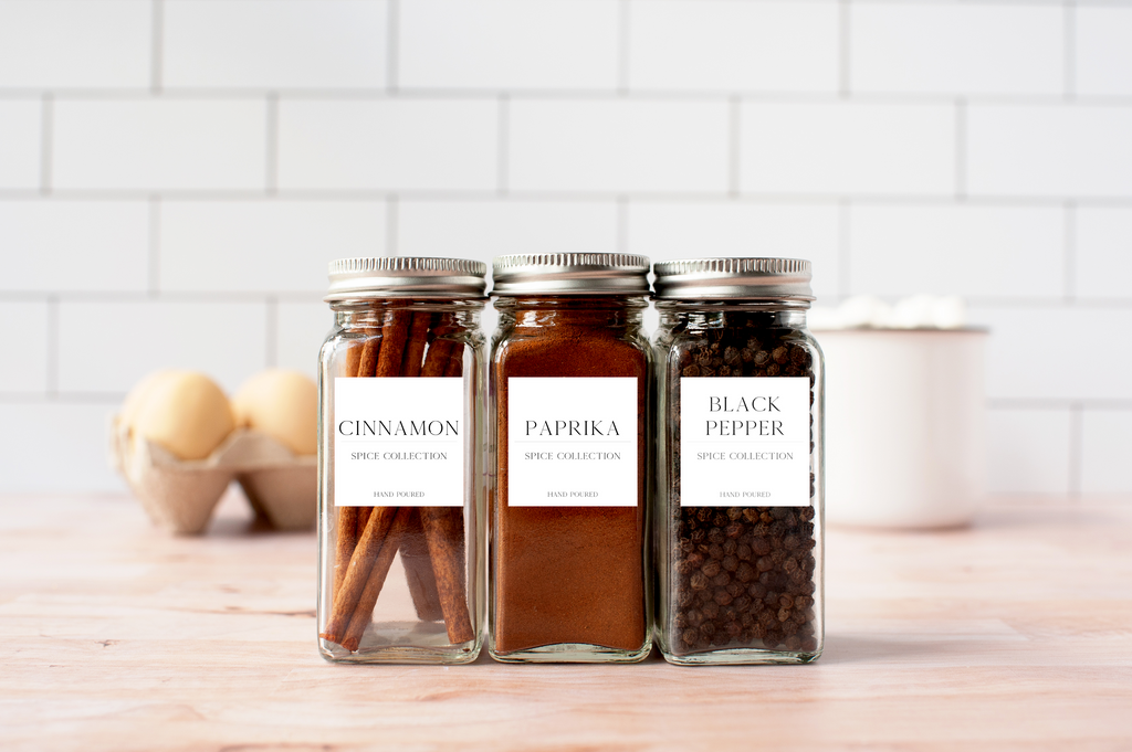 Custom Spice Jar Labels - Bowfin Printworks - List of Spices