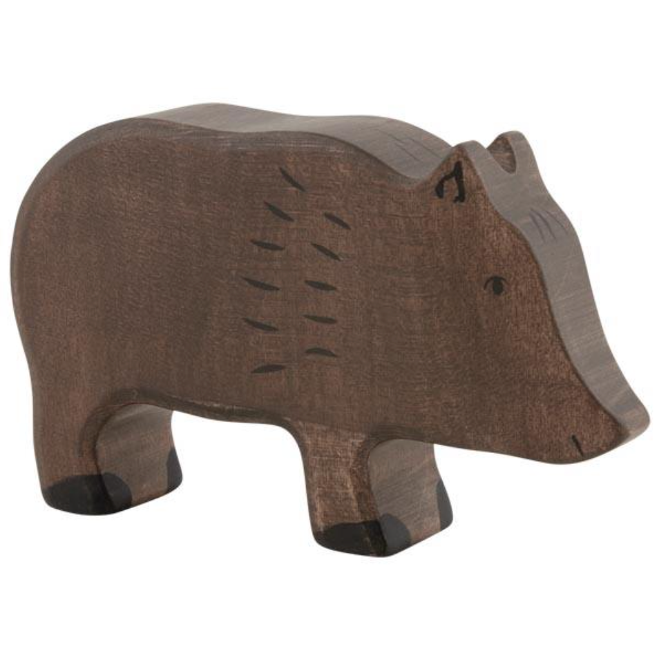 wild boar pig forest animal 80359 wooden figurine holztiger