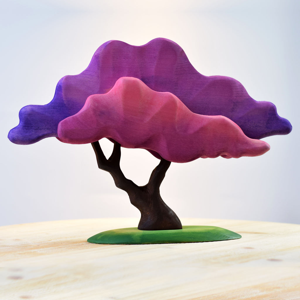 Bumbu toys japanese maple purple pink wooden tree toy waldorf montessori forest