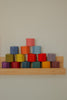 Rainbow wooden honeycomb bee blocks natural painted vera and the neva nature montessori waldorf