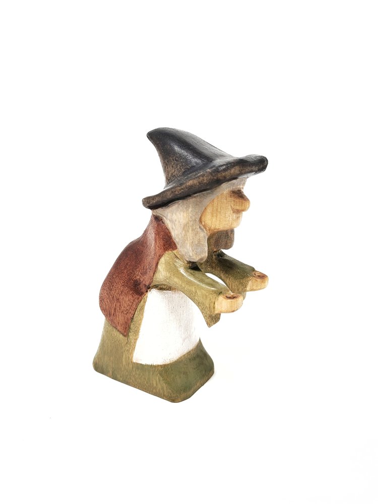 Willa witch hansel and gretel fairy tale wooden toy children kid gift figurine play handmade wood painted