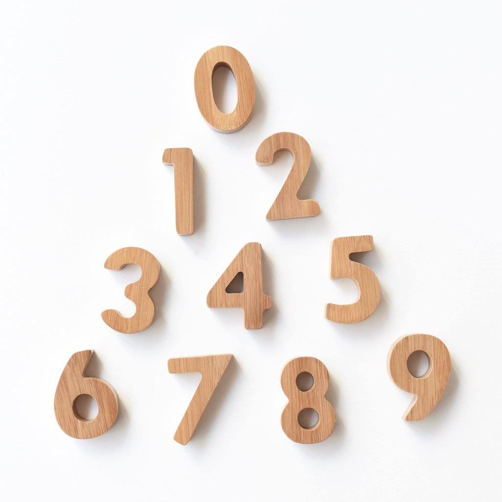 Numbers toy math learning bamboo wee gallery wooden natural